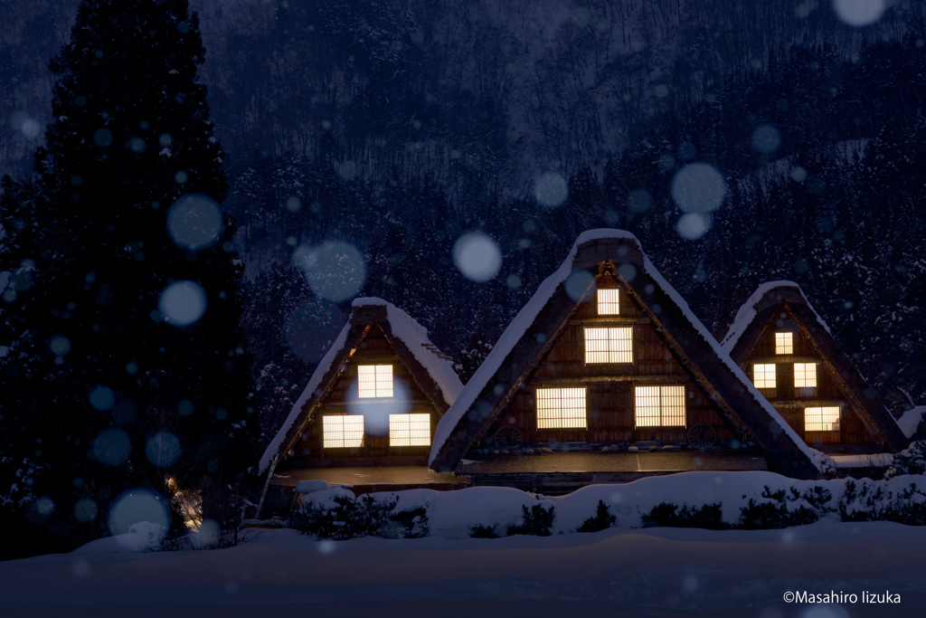 かん町雪景