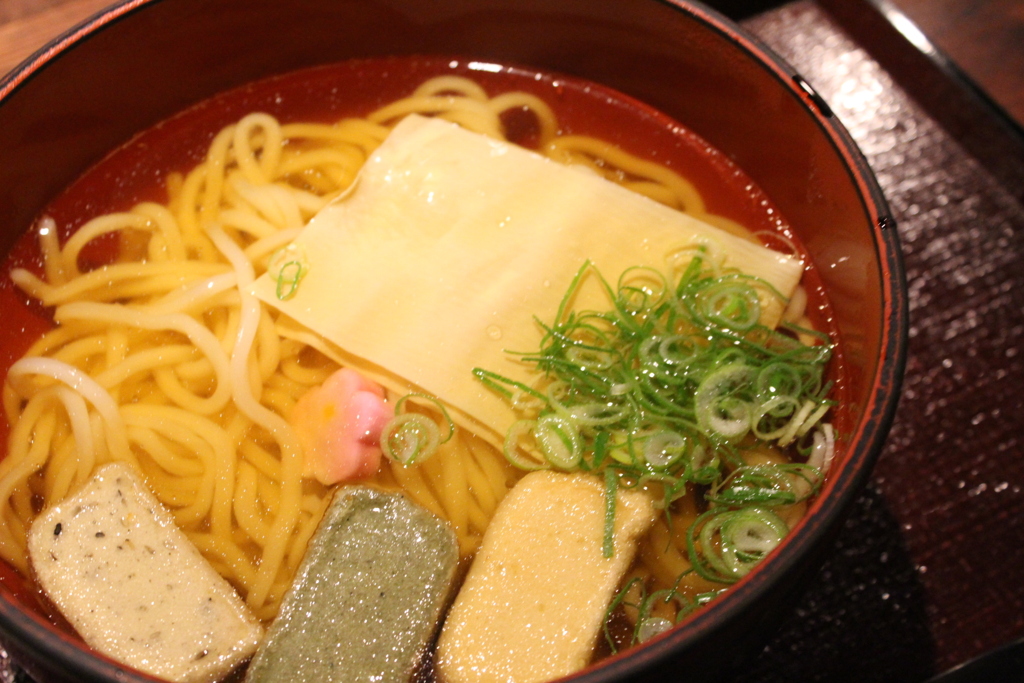 湯葉と生麩のおうどん＾＾