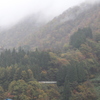 雨の中・・トロッコが見える