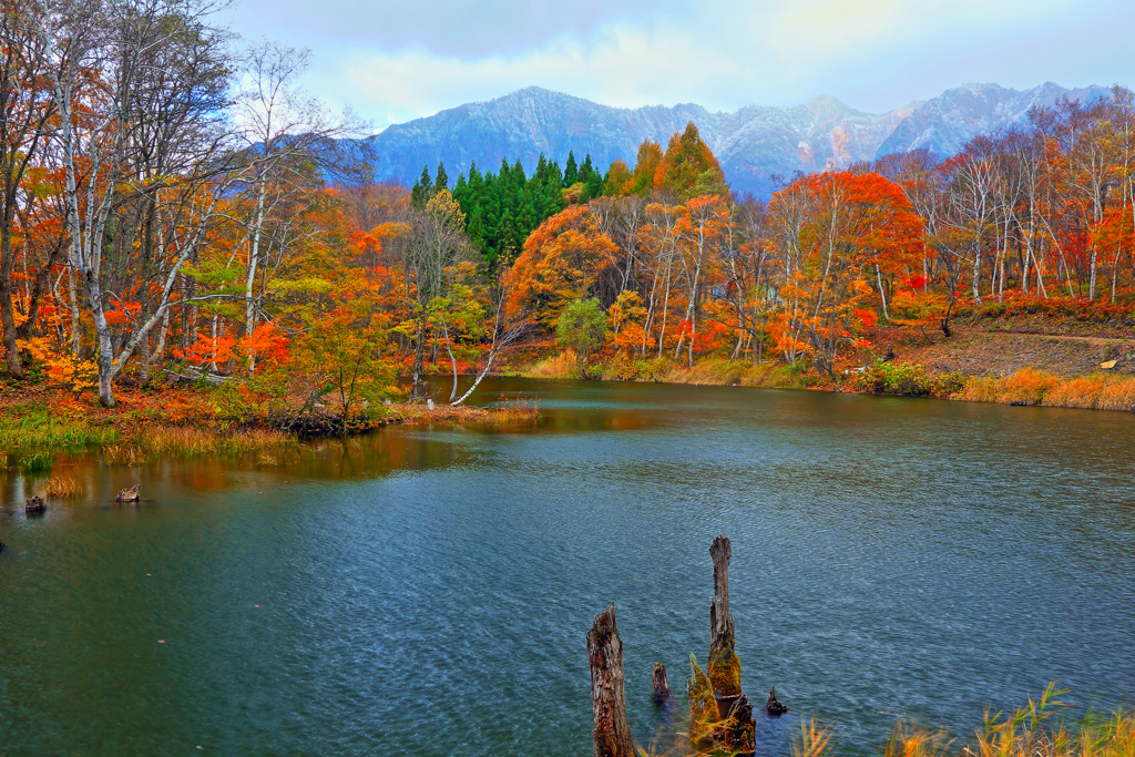 秋の鳥甲山