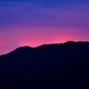 鍋割山稜に沈む夕日