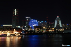 Yokohama night view of the lively side