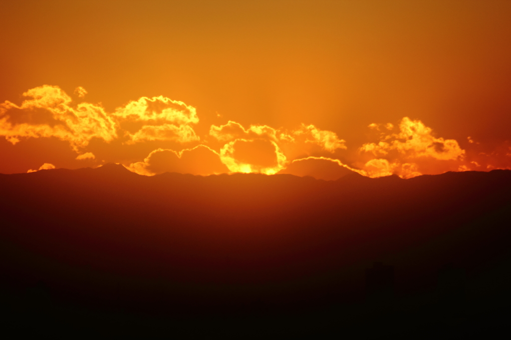燃える夕陽