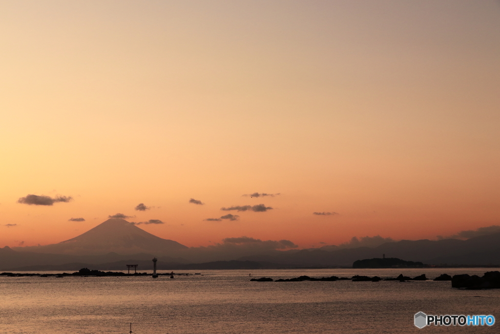 富士山と江の島