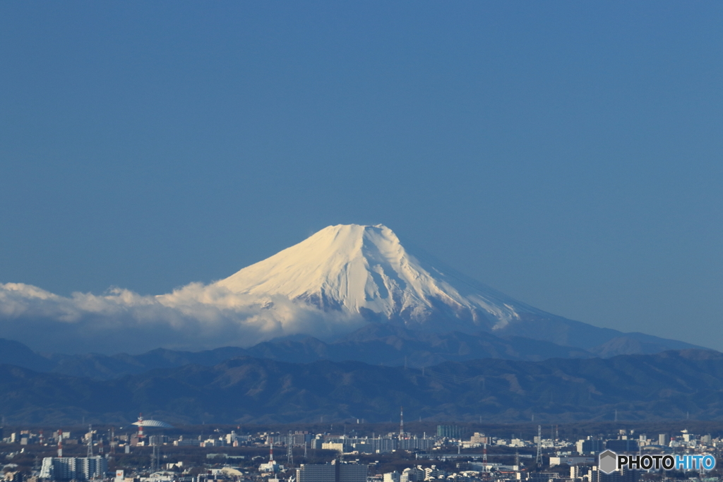 青空と霊峰