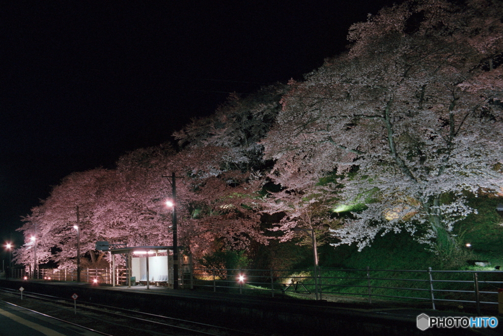 磐越東線舞木駅（夜）Film Version