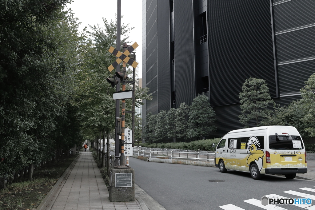 銀座の踏切