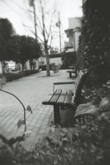 冬のベンチ