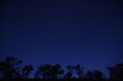 朝霧高原の夜明け