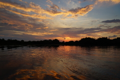 ガラマ川の夕焼け