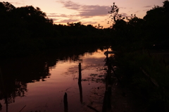 ガラマ川の夕焼け