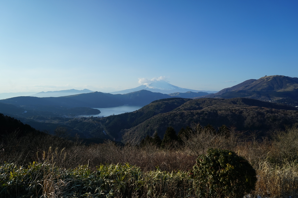 芦ノ湖と富士山