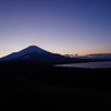 夕暮れの富士山
