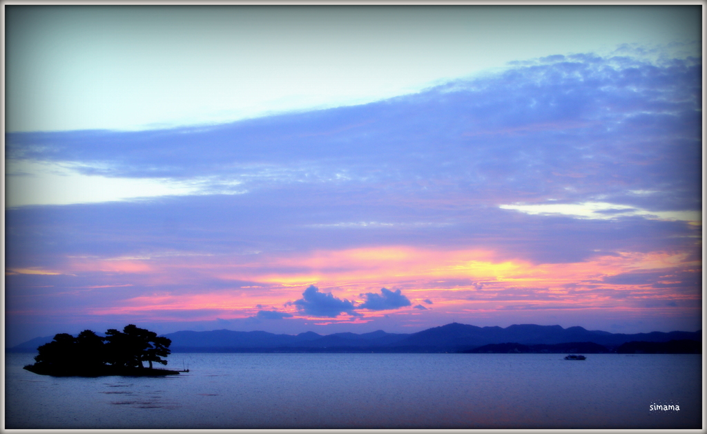 宍道湖の夕焼け