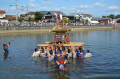 水濡れの神輿