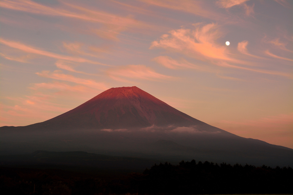夕焼け赤富士