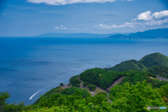 山頂公園から日本海を望む