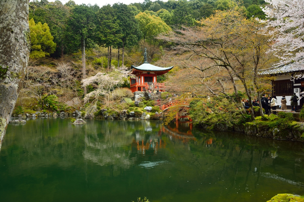 醍醐寺弁天堂を望む