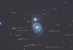 銀河アノテーション NGC5194, NGC5195 (M51)