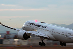 JAL Boeing787 伊丹空港 離陸 Pentax K-70