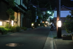 松本の温泉街