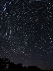 北の空の星の動き（日周運動）