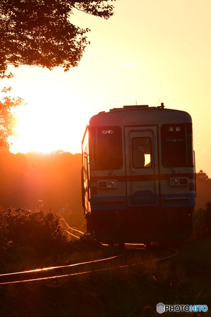 夏の夕日