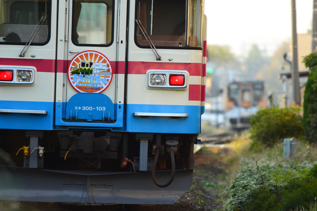 ミキ，列車交換前