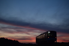 梅雨の夕空