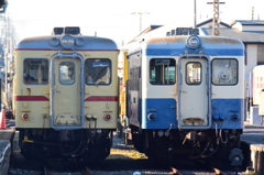 旧型気動車の並び