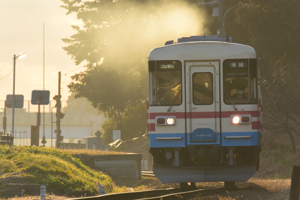発車の煙