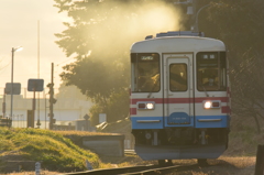 発車の煙