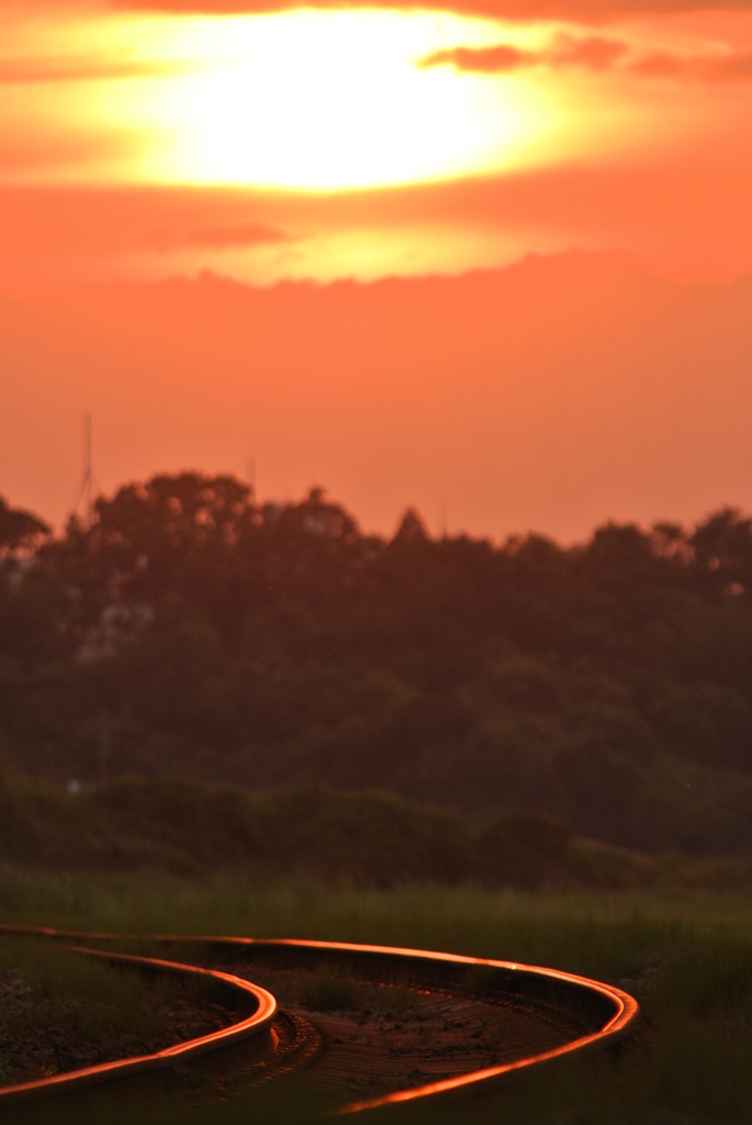 夕日カーブ