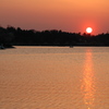千波湖夕景