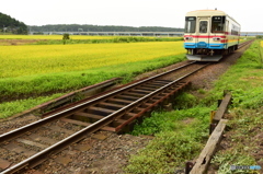 短い鉄橋の秋