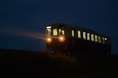 ヘッドライトの光芒