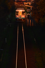 夕日の駅