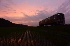 雨上がりの夕空