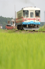 中根駅朝の風景