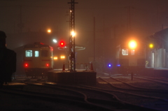 雪の那珂湊駅