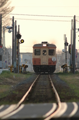 街中の踏切