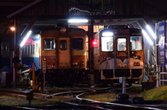 車庫の気動車たち