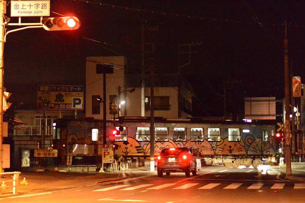 金上十字路の夜