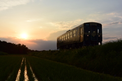 夏雲の夕暮れ
