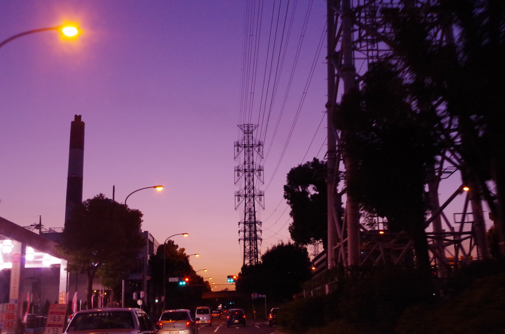 移動中の車内から