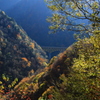 橋（雁坂橋）と紅葉