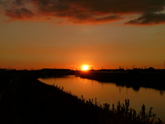 夕日