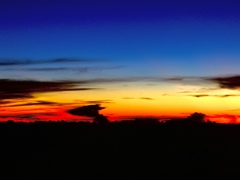 飛行機より夕焼け