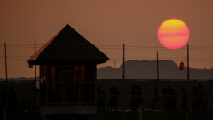 長岡の夕日