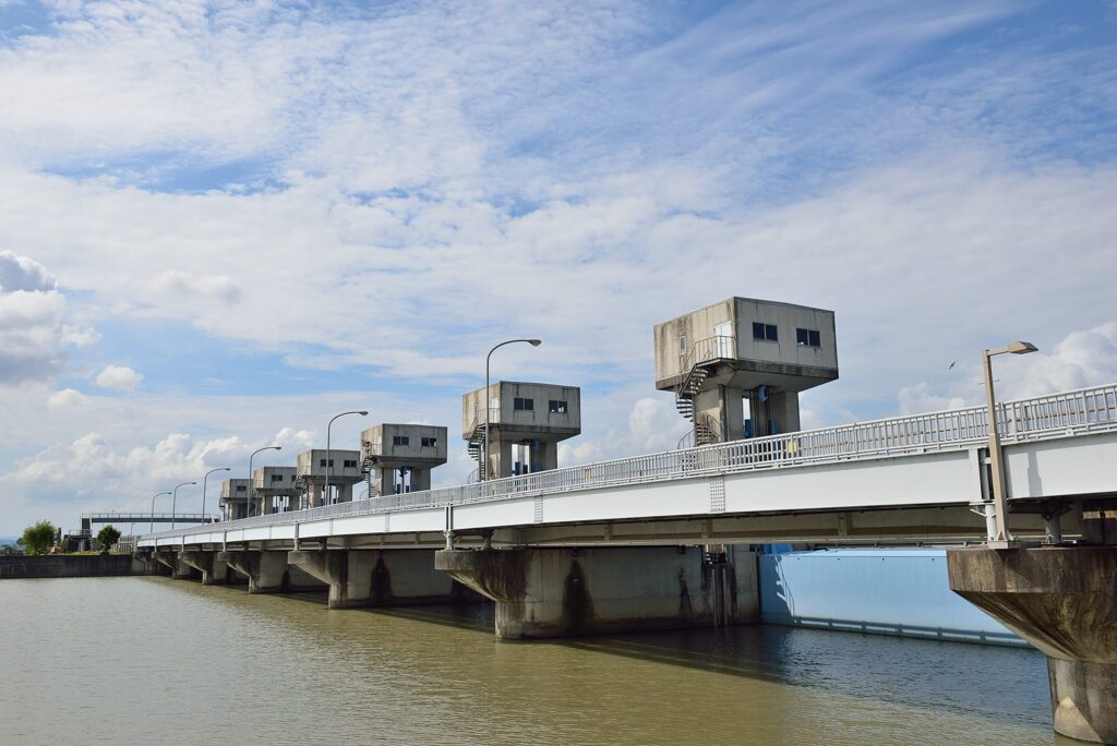 児島湾締切堤防